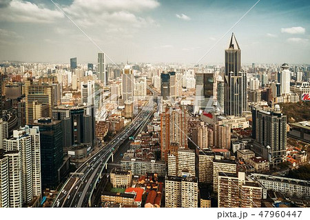 Shanghai aerial view 47960447