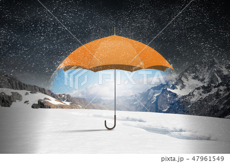 Color umbrella in sky 47961549