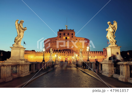 Castel Sant Angelo Rome night 47961857