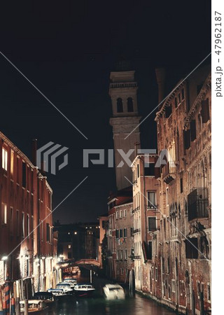 Venice canal night Venice canal night 47962187
