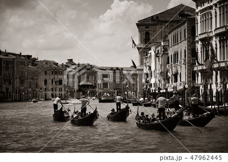 Gondola in canal in Venice 47962445
