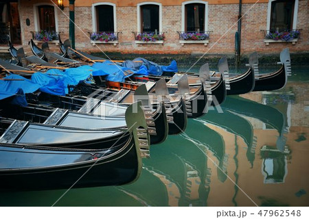Venice Gondola in canal 47962548