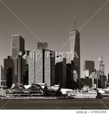 Manhattan downtown skyline Manhattan downtown skyline 47963268