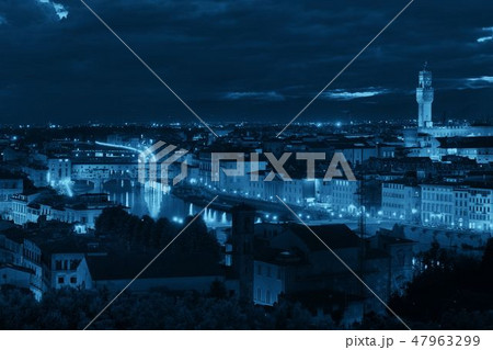 Florence skyline night Florence skyline night 47963299