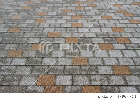 ブロックで舗装された歩道 ブロックで舗装された歩道 47964751