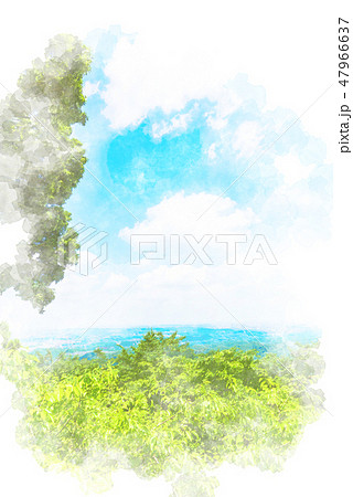 高尾山からの眺め　水彩画風 47966637