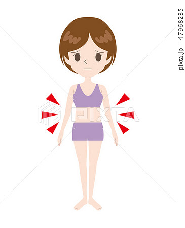 寸胴のウエストがコンプレックスな女性 47968235