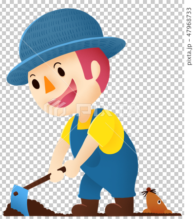 農作業 耕す のイラスト素材 農作業 耕す のイラスト素材
