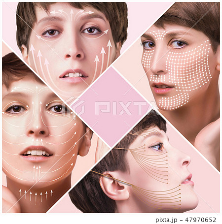 Young female with clean fresh skin Young female with clean fresh skin 47970652