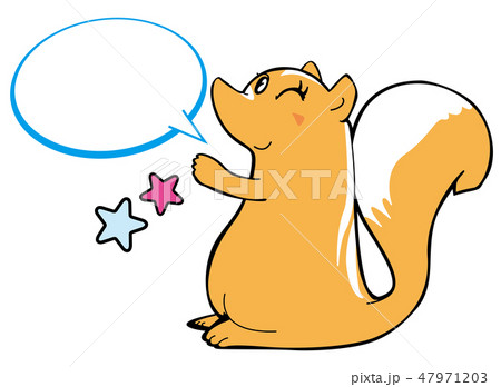 おしゃべりリスのイラスト素材