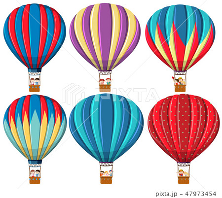 Set of hot air balloon Set of hot air balloon 47973454