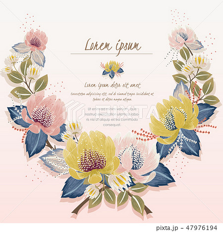 Vector illustration of a floral frame in spring Vector illustration of a floral frame in spring 47976194