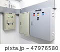 Three electric power control box mount on the wall 47976580