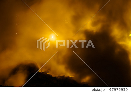 雲仙地獄（清七地獄）ライトアップ　【長崎県雲仙市】 47976930