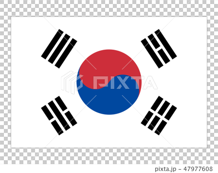 大韓民国 国旗(縁あり)　South Korea 47977608