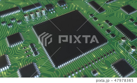 Operating generic chipset. Conceptual 3D rendering 47978365