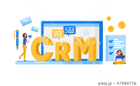 CRM. Customer relationship management concept.  47980756