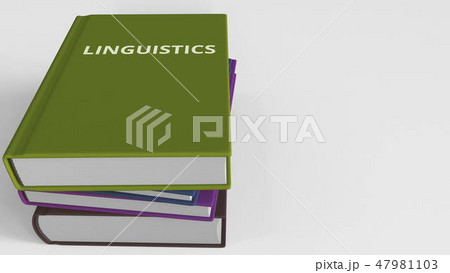 Book cover with LINGUISTICS title. 3D rendering Book cover with LINGUISTICS title. 3D rendering 47981103
