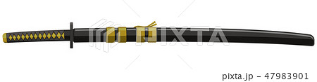 日本刀　イラスト / 鞘（武士・侍） 47983901