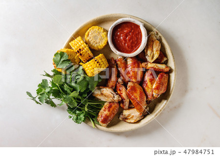 BBQ chicken wings BBQ chicken wings 47984751