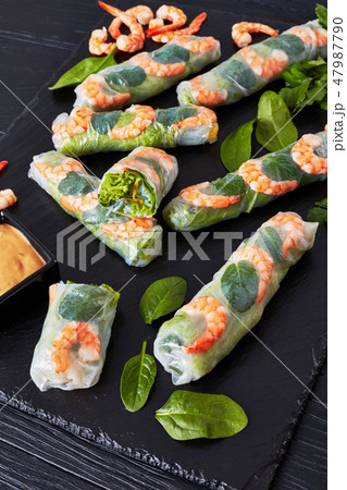 Fresh Spring Roll, Vietnamese Rice Paper Rolls 47987790