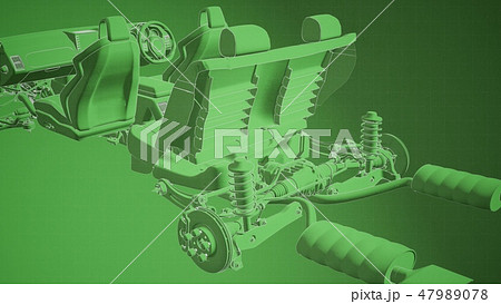 engine and other parts visible in car 47989078