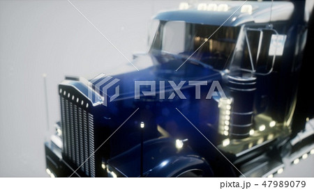 bright american lorry track in studio 47989079