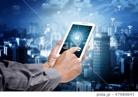 Wireless internet wifi connection concept Wireless internet wifi connection concept 47989645