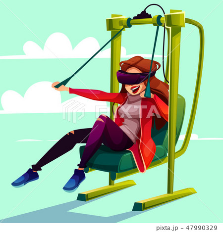 VR simulator paragliding entertainment 47990329