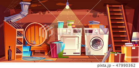 Cellar vault leakage flood and black mould 47990362