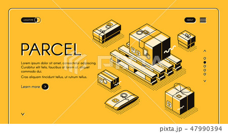 Parcel mail logistics delivery illustration 47990394