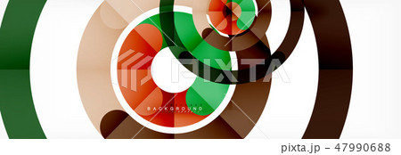 Round linear circle shapes background 47990688