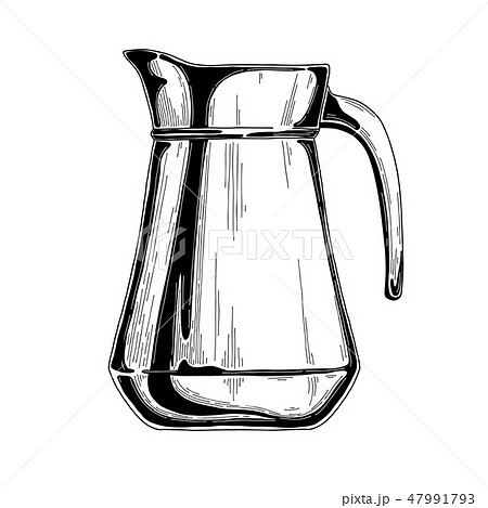 Realistic sketch of a jug. Vector illustration 47991793