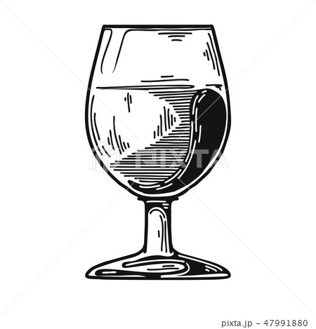 Snifter with Cognac. Vector illustration Snifter with Cognac. Vector illustration 47991880