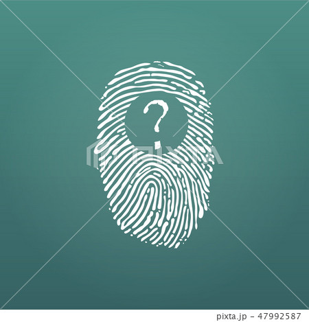 Fingerprint and question mark identification Fingerprint and question mark identification 47992587