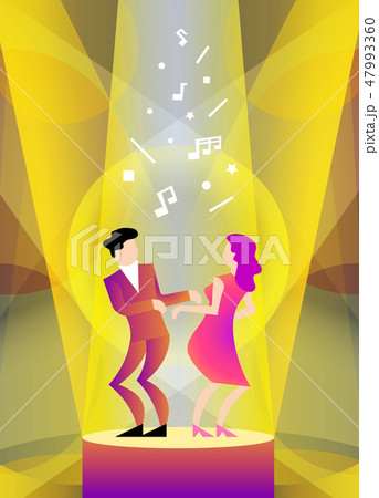 couple dancing on the dance floor couple dancing on the dance floor 47993360