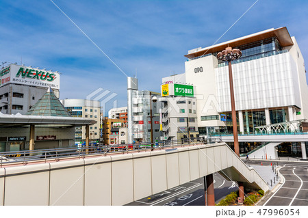 高崎駅西口の風景 群馬県高崎市 の写真素材