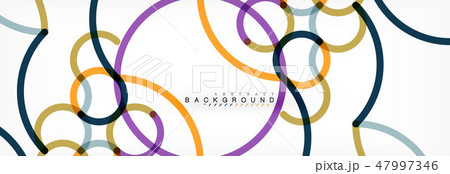 Abstract color lines on white. Modern colorful flow poster wave. Art design for your project 47997346