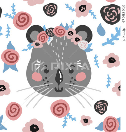 Cute cartoon little animal Childish print for nursery Cute cartoon little animal Childish print for nursery 47998916