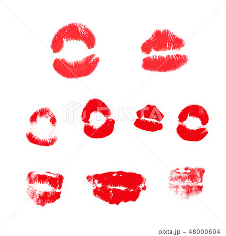唇 キスマーク素材 Lips Kiss Mark Materialのイラスト素材