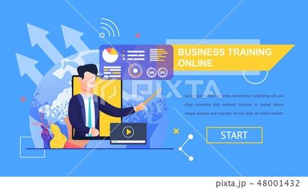 Horizontal Flat Banner Business Training Online. Horizontal Flat Banner Business Training Online. 48001432