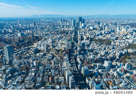 富士山と東京・渋谷を中心とした街並み 2019年 富士山と東京・渋谷を中心とした街並み 2019年 48001489