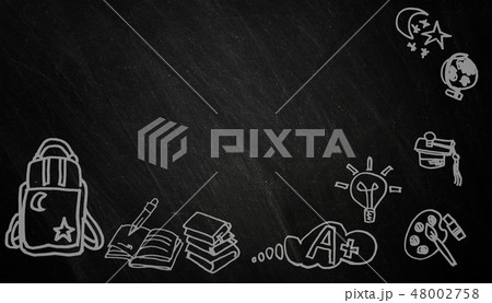 back to school , written on a blackboard. 48002758