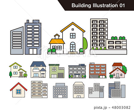 建物のイラストセット 48003082