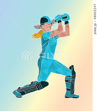 Cricket Women Pictureのイラスト素材