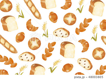パン水彩テクスチャ 48003805