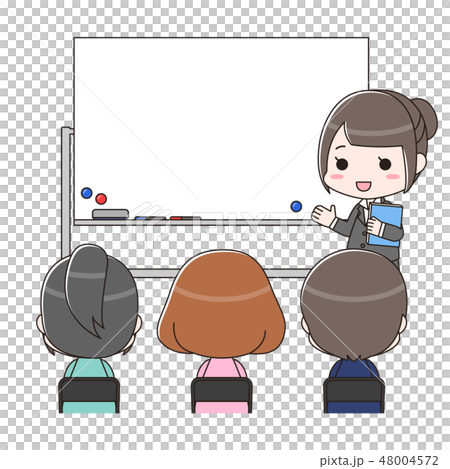 プレゼンする女性のイラスト素材