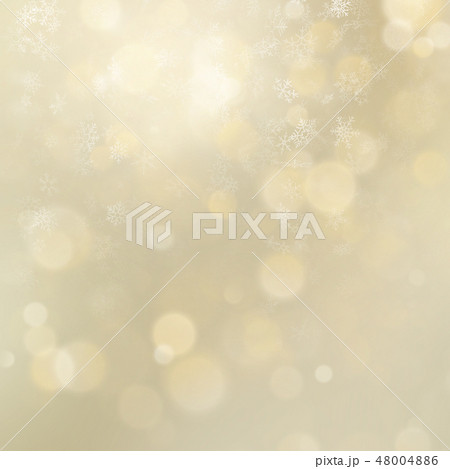 Christmas and New Year gold defocused bokeh lights background. EPS 10 48004886