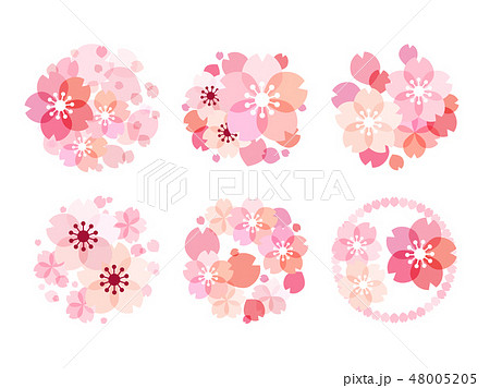 桜の花のイラストの背景のイラスト素材