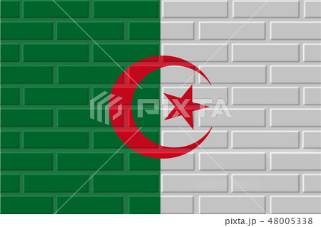 algeria brick flag illustration algeria brick flag illustration 48005338